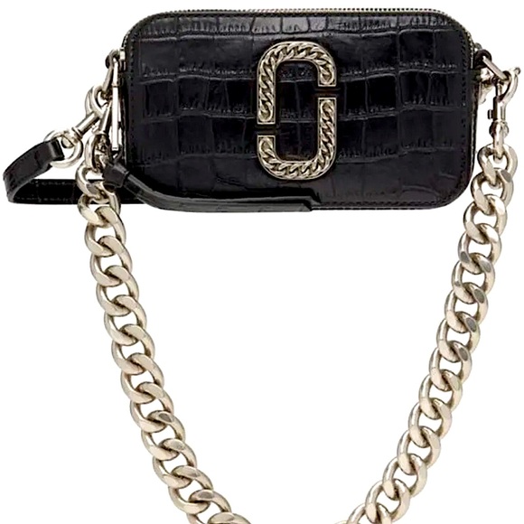 Marc Jacobs Handbags - 🔥 CROC 🖤RARE THE MARC JACOBS SNAPSHOT CROC BAG CHAIN &LEATHER STRAP TRAVEL BAG